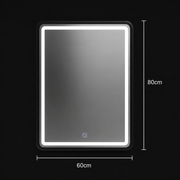 Правоъгълно LED огледало, 60x80см, основно докосване Shadow