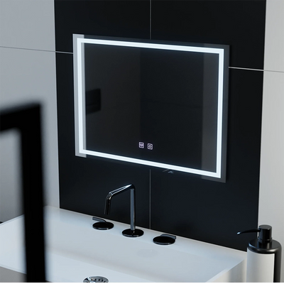 Правоъгълно LED огледало, 70x50cm, RADIANTE Touch, Demister System, Dimable
