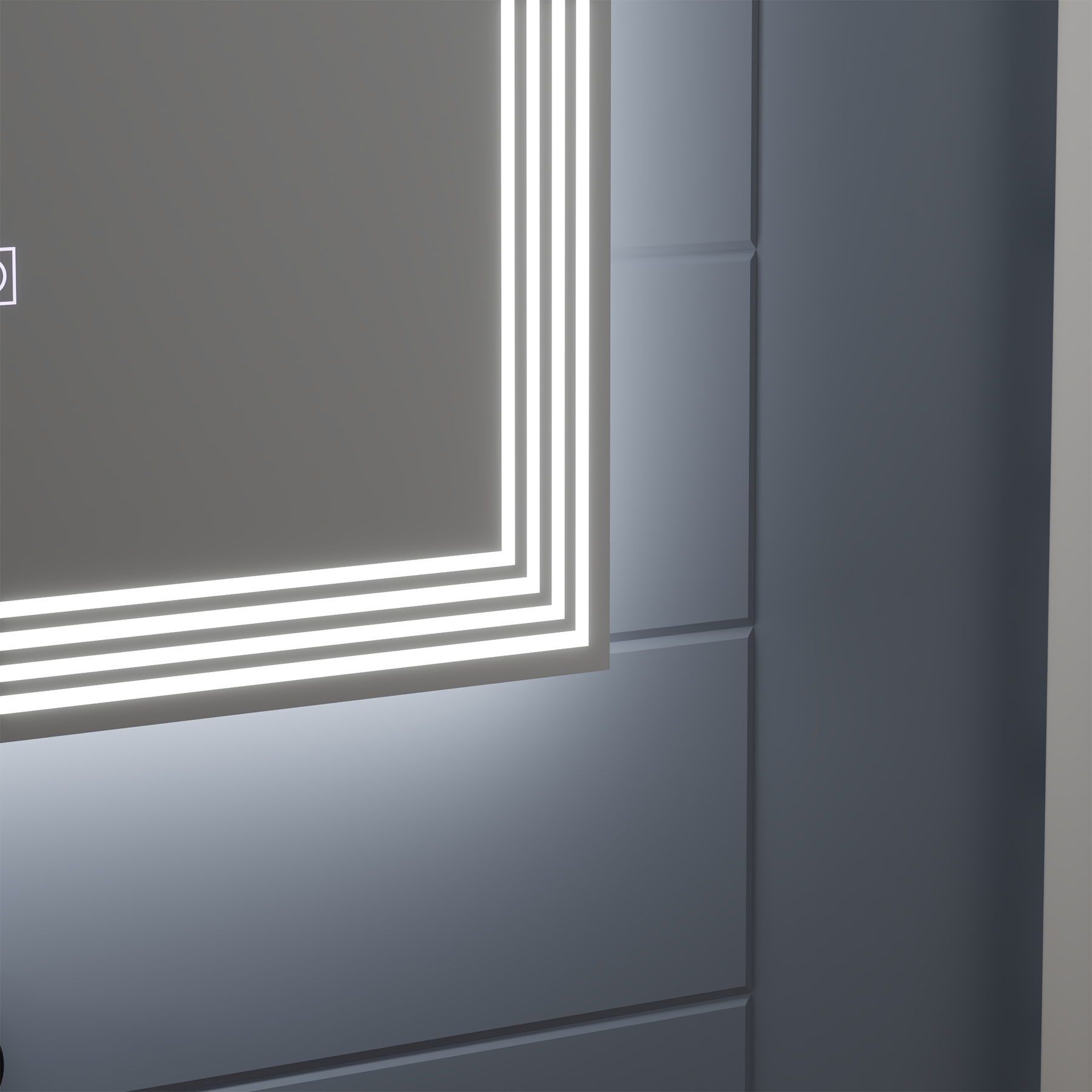 Правоъгълно LED огледало, Demister, 80x60cm, ADIS Basic Touch Mirrors Korman E Default Title Alessandro Design