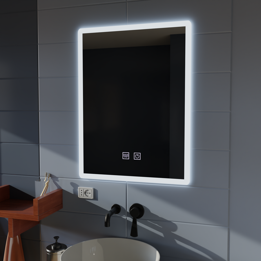 Правоъгълно LED огледало, 60x80cm, Touch VENERA, Demister System, Dimmable Mirrors Korman E Заглавие по подразбиране Alessandro Design