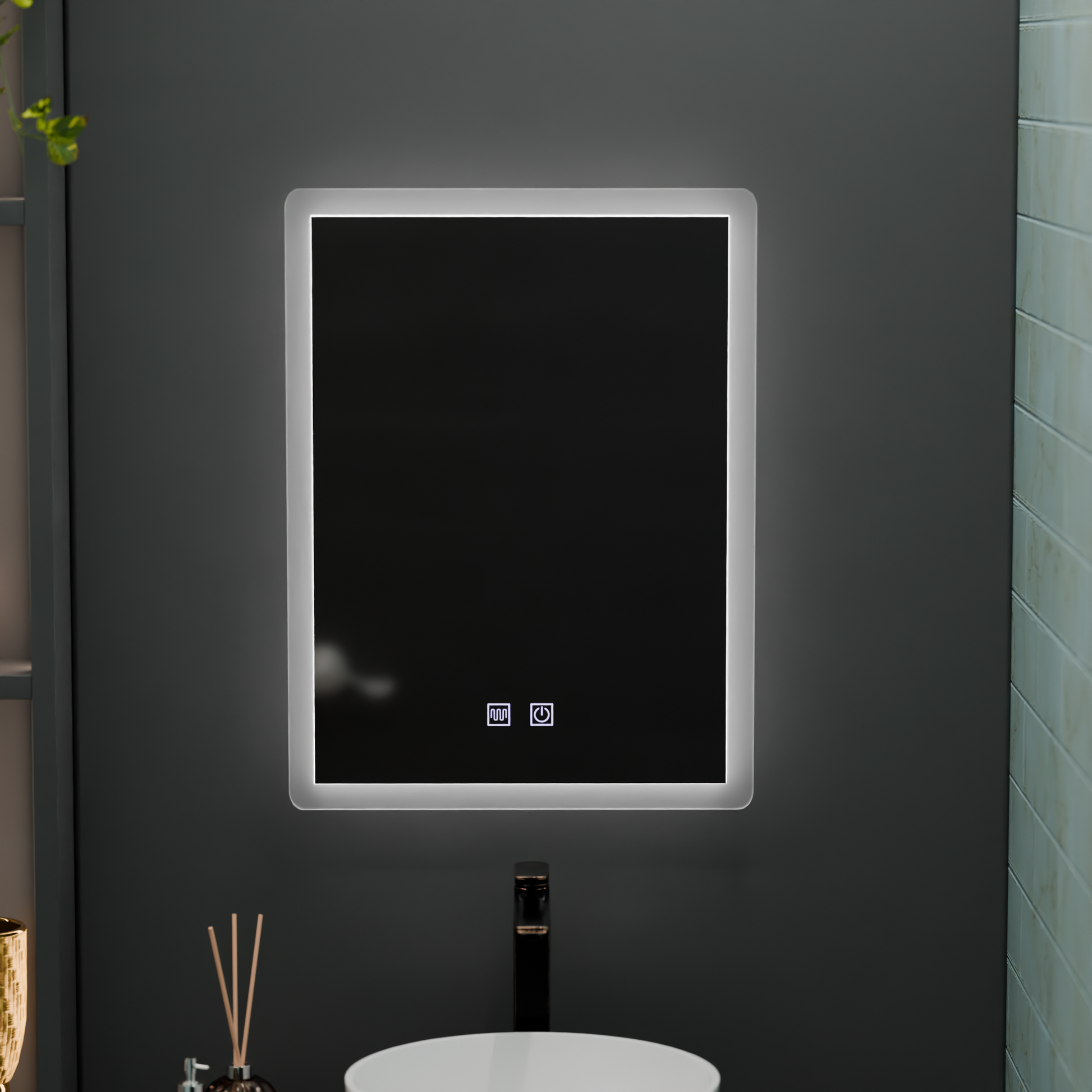 Правоъгълно LED огледало, 60x80cm, Touch VENERA, Demister System, Dimmable Mirrors Korman E Заглавие по подразбиране Alessandro Design
