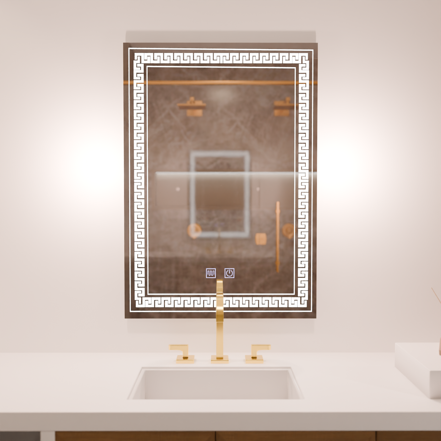 Правоъгълно LED огледало, 60x80cm, Touch Vivido, Demister System, Dimmable Mirrors Korman E Заглавие по подразбиране Alessandro Design
