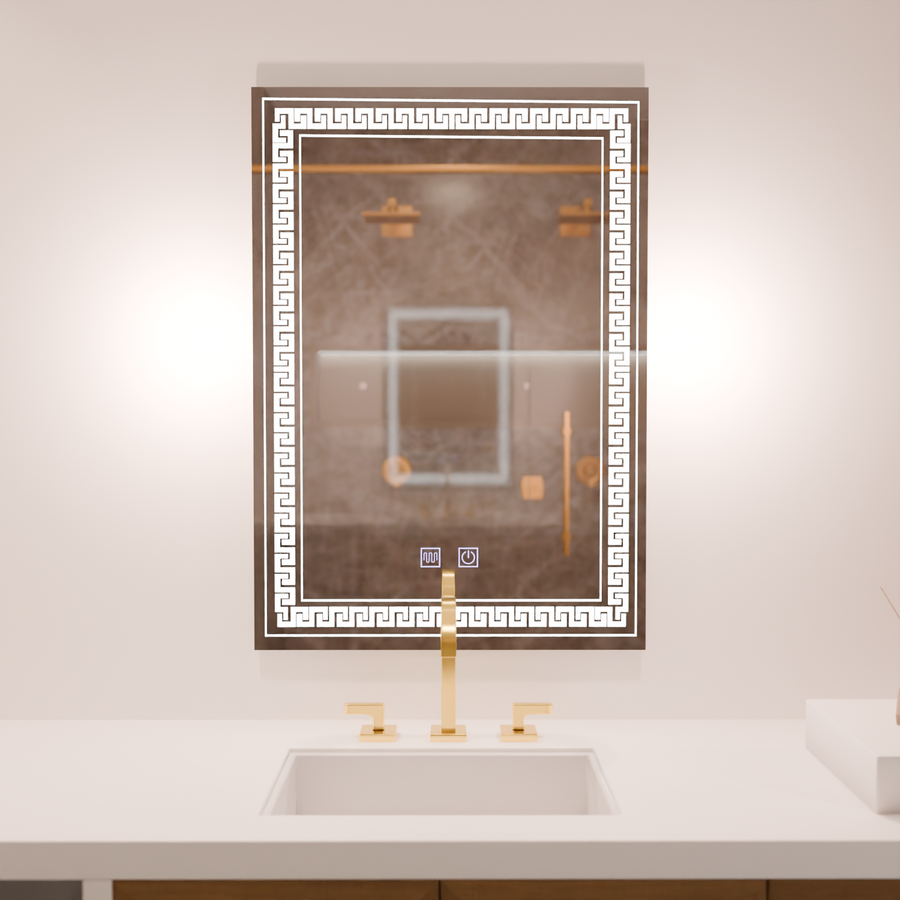 Правоъгълно LED огледало, 60x80cm, Touch Vivido, Demister System, Dimmable Mirrors Korman E Заглавие по подразбиране Alessandro Design