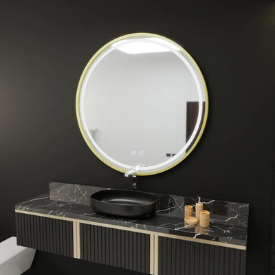 Кръгло LED огледало, 60 см, Glanz Touch, система против запотяване, димиране