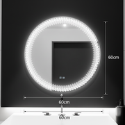 60 см кръгло LED огледало, Stellaire Touch, Disableting System, Daisy