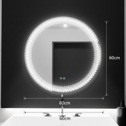 60 см кръгло LED огледало, Stellaire Touch, Disableting System, Daisy