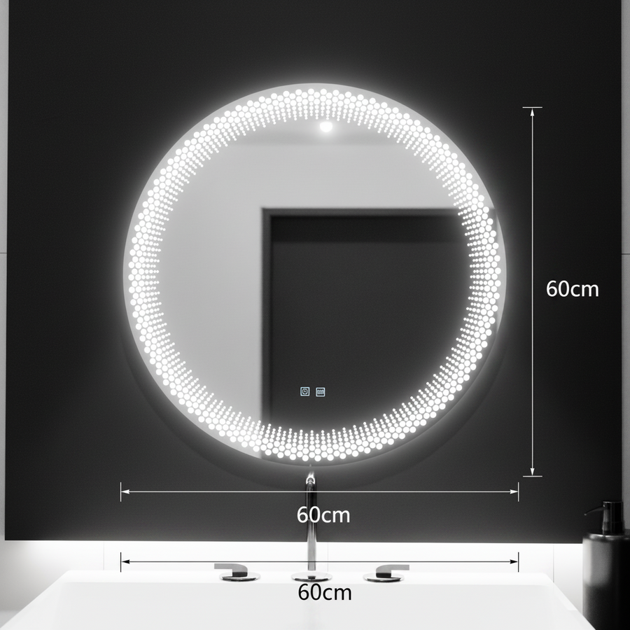 60 см кръгло LED огледало, Stellaire Touch, Disableting System, Daisy