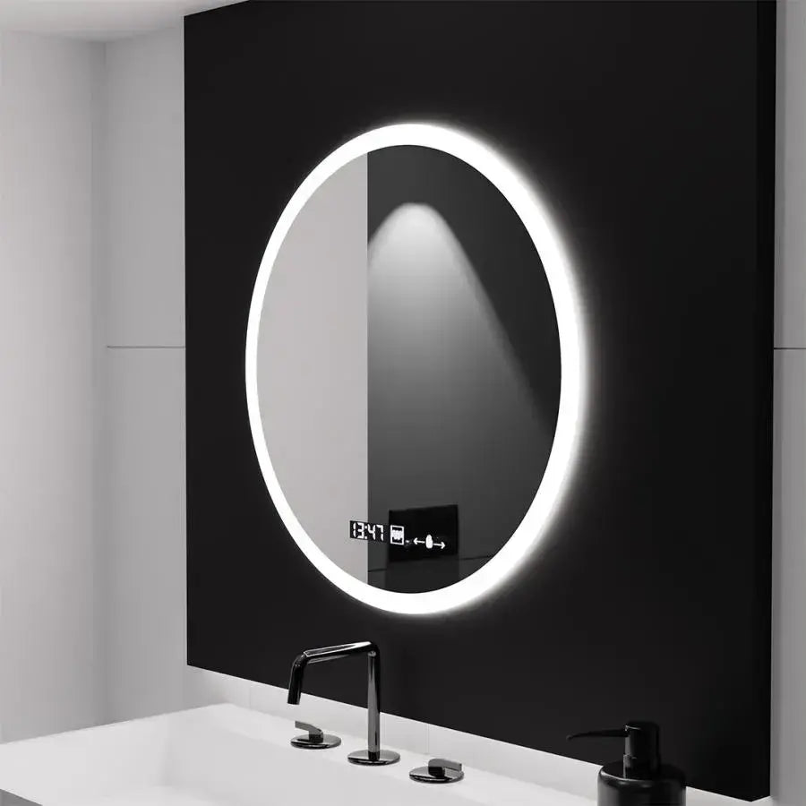 LED кръгло огледало 60cm Giulia Sensor MotionGlow Marcello Система за премахване на запотяването Часовник и термометър Dimabila Огледала Marcello Заглавие по подразбиране Alessandro Design