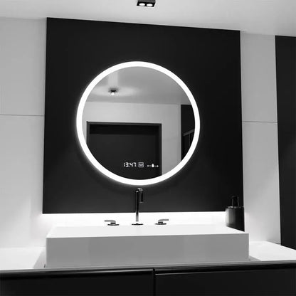 LED кръгло огледало 60cm Giulia Sensor MotionGlow Marcello Система за премахване на запотяването Часовник и термометър Dimabila Огледала Marcello Заглавие по подразбиране Alessandro Design