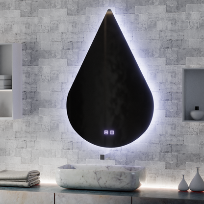 Огледало LED Touch River Demist System 80X120cm, форма на капка. Огледала Korman E Заглавие по подразбиране Alessandro Design