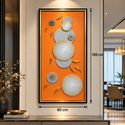 Декоративна картина Solar Harmony, 80 x 160 см, стъкло и MDF