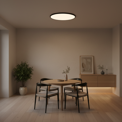 SOLIS LED таванна лампа 47cm 70W Cold Light Черна LED плафониера Заглавие по подразбиране Alessandro Design