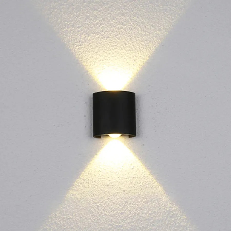Fantasis Прилагайте външен и интериорен светодиод, 2 източника x 1W, IP65, Metallic, Black, 3000K