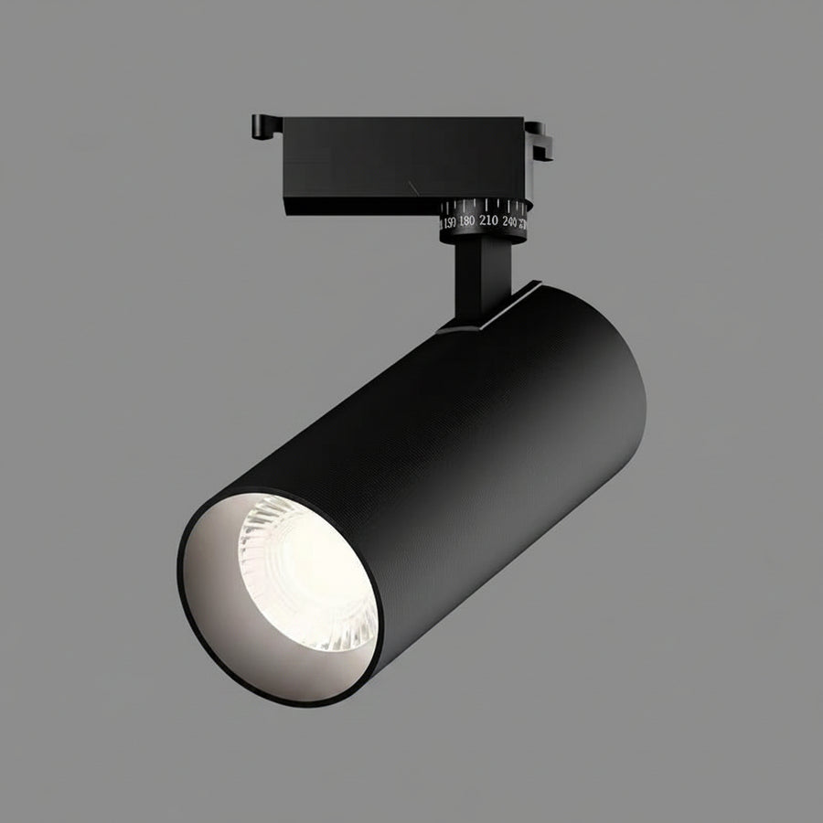 LED пистов проектор, студена светлина 6000K, 15.7x7cm, мощност 19W, метал, черен