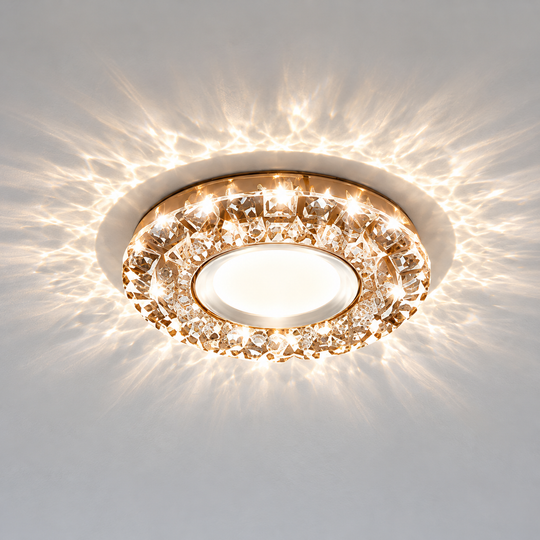 ORBITA LED спот, 5W, кръгла, студена/топла светлина, античен бронз, смола и стъкло