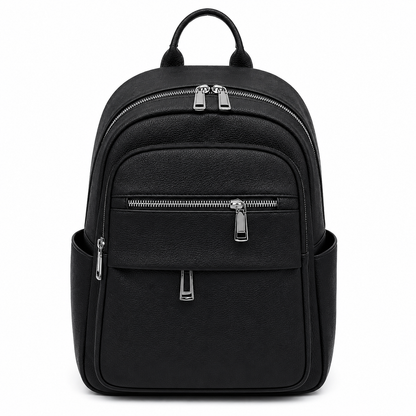 Rucsac Urban PLOVDIV, 38x31x12 cm, Material PU, Negru