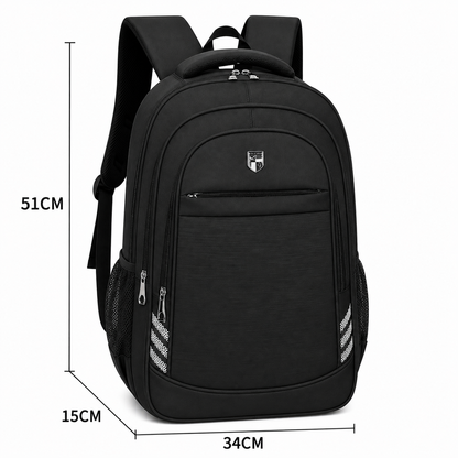 Rucsac Travel Business NAKHCHIVAN, 51x34x15 cm, Oxford, Negru si Alb