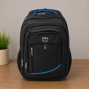 Rucsac Travel Business SHAHRISABZ, 48x33x16 cm, Oxford, Negru si Albastru