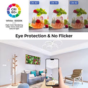 LED полилей с дистанционно управление на Betty 82W, 6 кръга, студ/гореща/неутрална светлина, нестабилен, бял