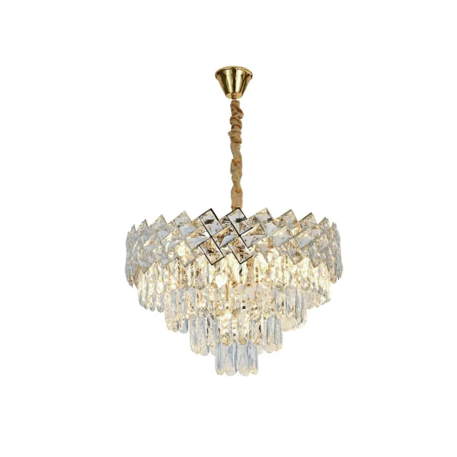 Кристален полилей Windsor Noble 5xe14, 40 cm диаметър, лъскаво злато, регулируема височина