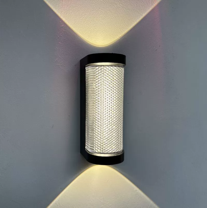 Нанесете хан, 12W, метал, черен външен светодиод