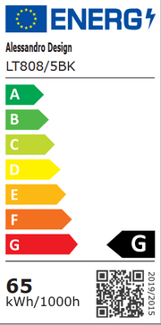 LED полилей с дистанционно управление ZOE 65W, 5 квадрата, Студена/Топла/Неутрална светлина, Димируем, Черен