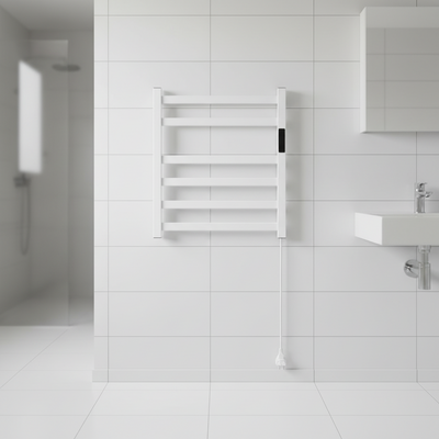 Електрически нагревател за кърпи, 140 W, метал, бял