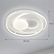 LED полилей с дистанционно ASTERA, Кръгла форма, 86W, Студена/Топла/Неутрална светлина, Димируем, Бял