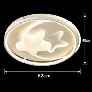LED полилей с дистанционно ASTERA, Shape of Heavenly Bodies, 87W, Студена/Топла/Неутрална светлина, Димируем, Бял