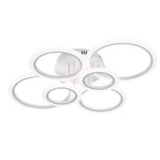 LED полилей с дистанционно управление на Betty 82W, 6 кръга, студ/гореща/неутрална светлина, нестабилен, бял