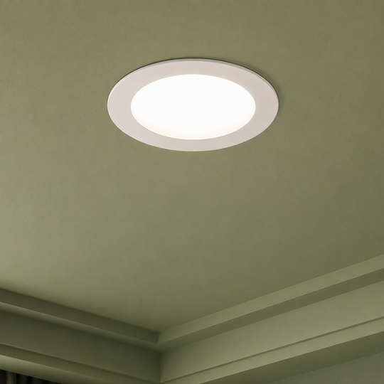 AKTOBE LED спот, Ø16.8cm, 12W, кръгъл, студена светлина, бял, метал и акрил