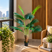 Изкуствено растение Livistona Fan Palm, 10 листа, 160 см, зелено