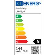 LED полилей с дистанционно управление и кристал Nova RGB 152W, 6 кръга, студена/гореща/неутрална светлина, маргаритка, гланцов хром