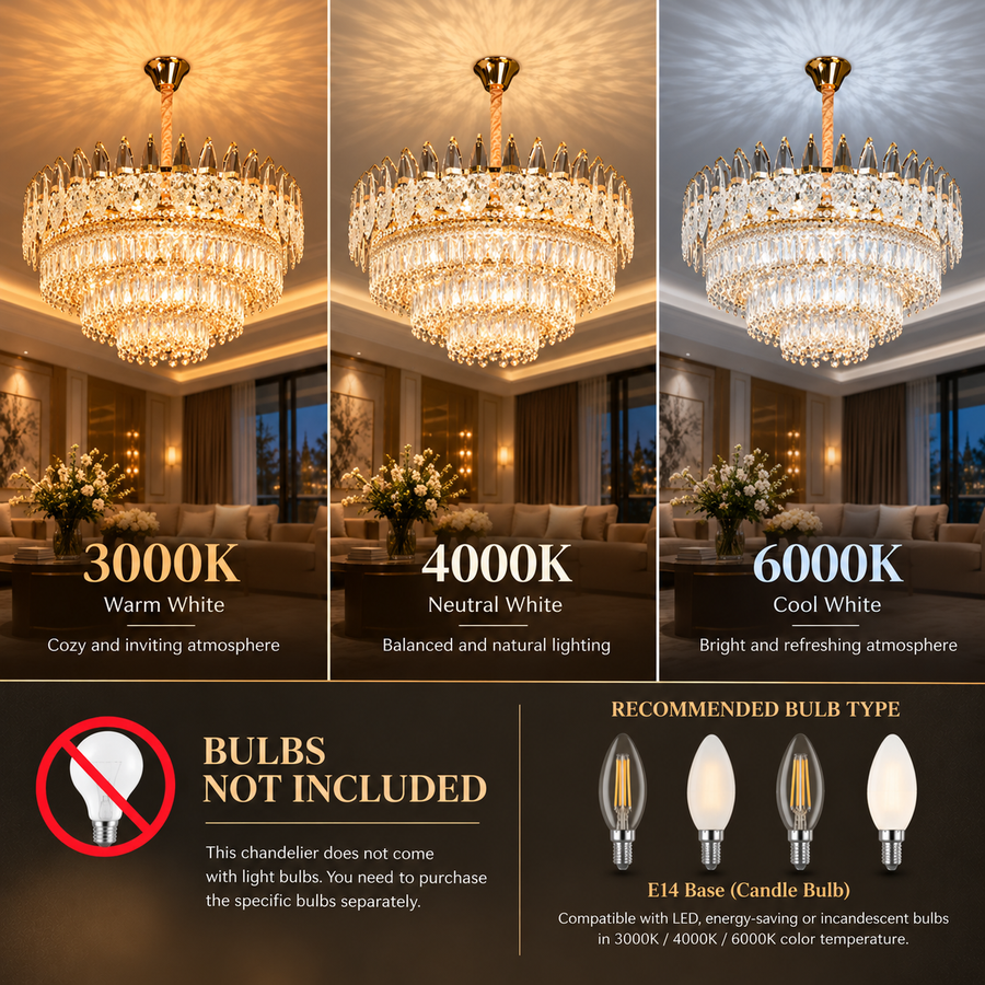 Кристален полилей MAJESTIC Regalis 21x E14, диаметър 80 см, блестящо злато, регулируема височина