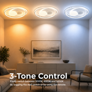 LED полилей с дистанционно ASTERA, Кръгла форма, 86W, Студена/Топла/Неутрална светлина, Димируем, Бял