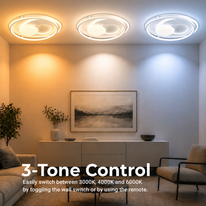LED полилей с дистанционно ASTERA, Кръгла форма, 86W, Студена/Топла/Неутрална светлина, Димируем, Бял