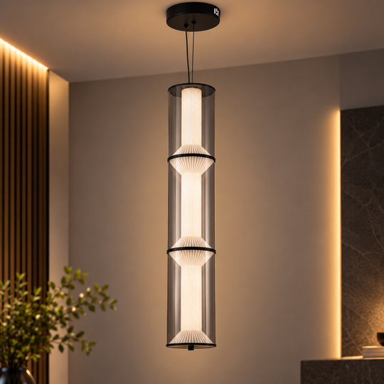 Окачен LED полилей с дистанционно управление 78W, Orin, 3 елемента, регулируема височина, топла/студена/неутрална светлина, бял, метал