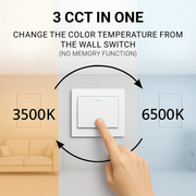 LED полилей с дистанционно управление и кристална призма Luminis 58W, 2 кръга, студена/гореща/неутрална светлина, нестабилна, сребърна, регулируема височина