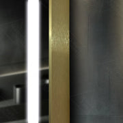 Правоъгълно светодиодно огледало, 60x80см, Royale Gold Motionglow Marcello, Dishobile System, Clock & Thermomet