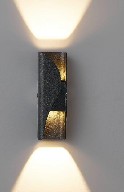 Fantasis Прилагайте външен и интериорен светодиод, 2 източника x 1W, IP65, Metallic, Black, 3000K