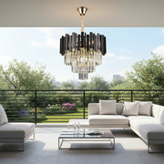 Crystal Blois petito 3xe14 полилей, диаметър 30 ​​см, черен, регулируема височина