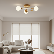 LED и кристален полилей ORBIT, 66cm, 3xE27, Globes, Gold