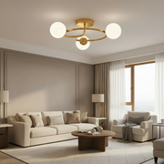 LED и кристален полилей ORBIT, 66cm, 3xE27, Globes, Gold