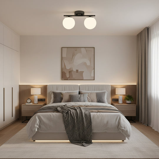 ORI LED и кристален полилей, 30 см, 2xG9, глобуси, черен