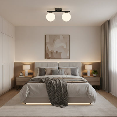 ORI LED и кристален полилей, 30 см, 2xG9, глобуси, черен