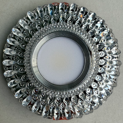 LED спот ORBITA, 5W, кръгъл, студена светлина + RGB, бял, смола и стъкло