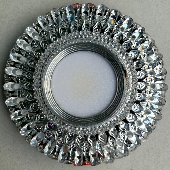 LED спот ORBITA, 5W, кръгъл, студена светлина + RGB, бял, смола и стъкло