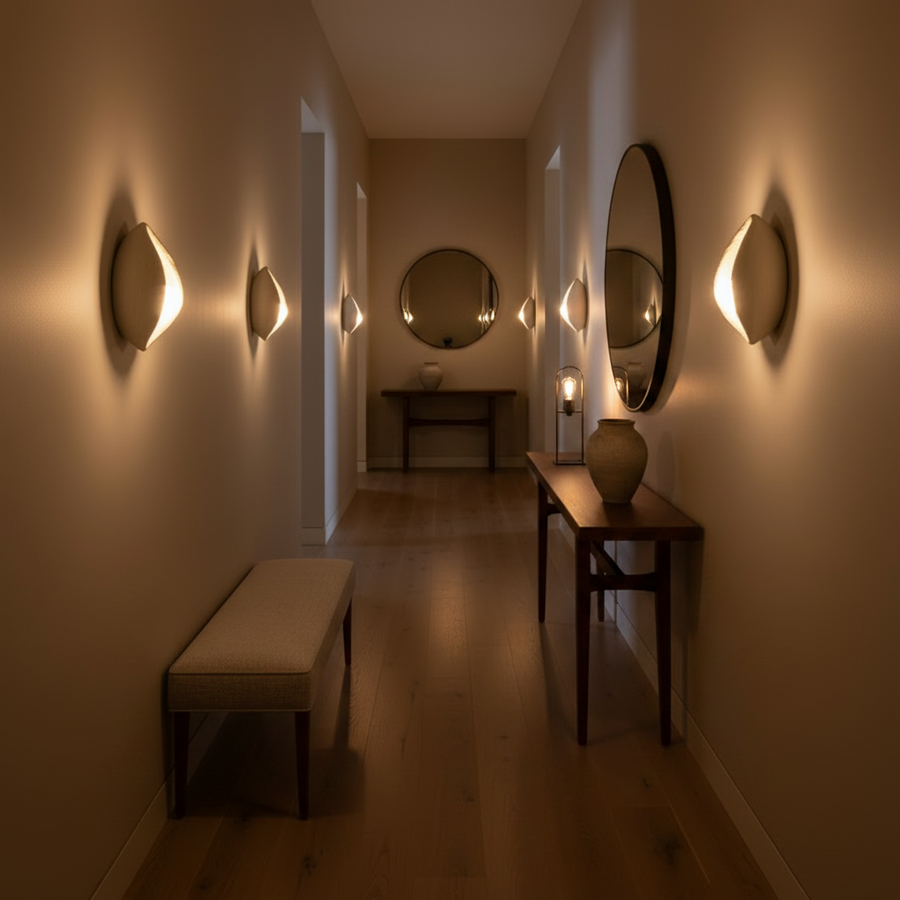 Aplica LED Decorativa CONCHA, 30x35cm, 1xE27, Polistiren, Alb