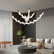 Окачен акрилен LED полилей LT760/3GD, 28W, топла/неутрална/студена светлина 3000/4000/6000K, бял, регулируема височина, метал и акрил