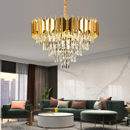 CHANDELIER CRYSTAL BRAYLEN 8X E27 60cm Златен диаметър